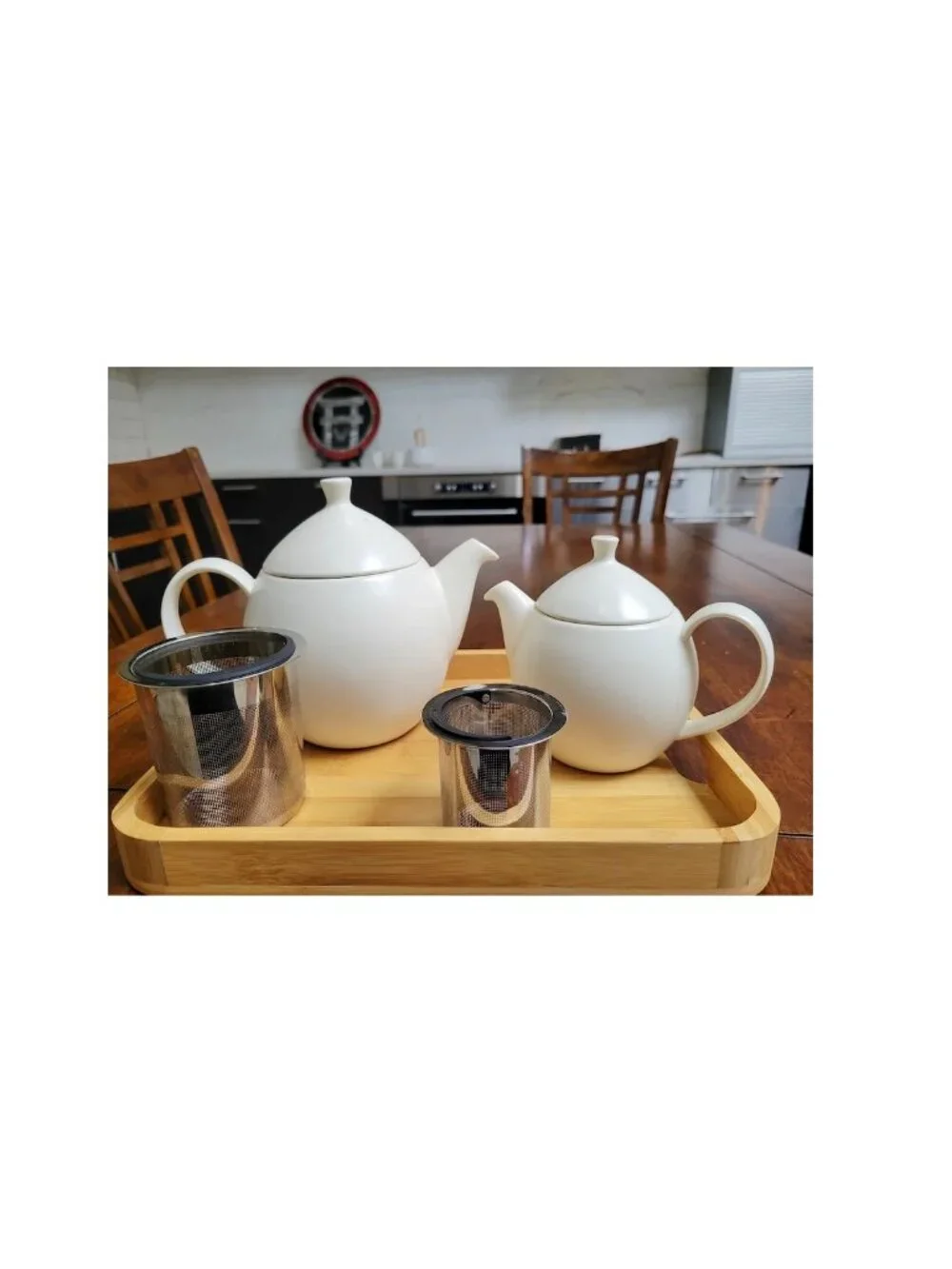 FORLIFE Dew Teapot w Basket Infuser 14 oz Natural Cotton NIB